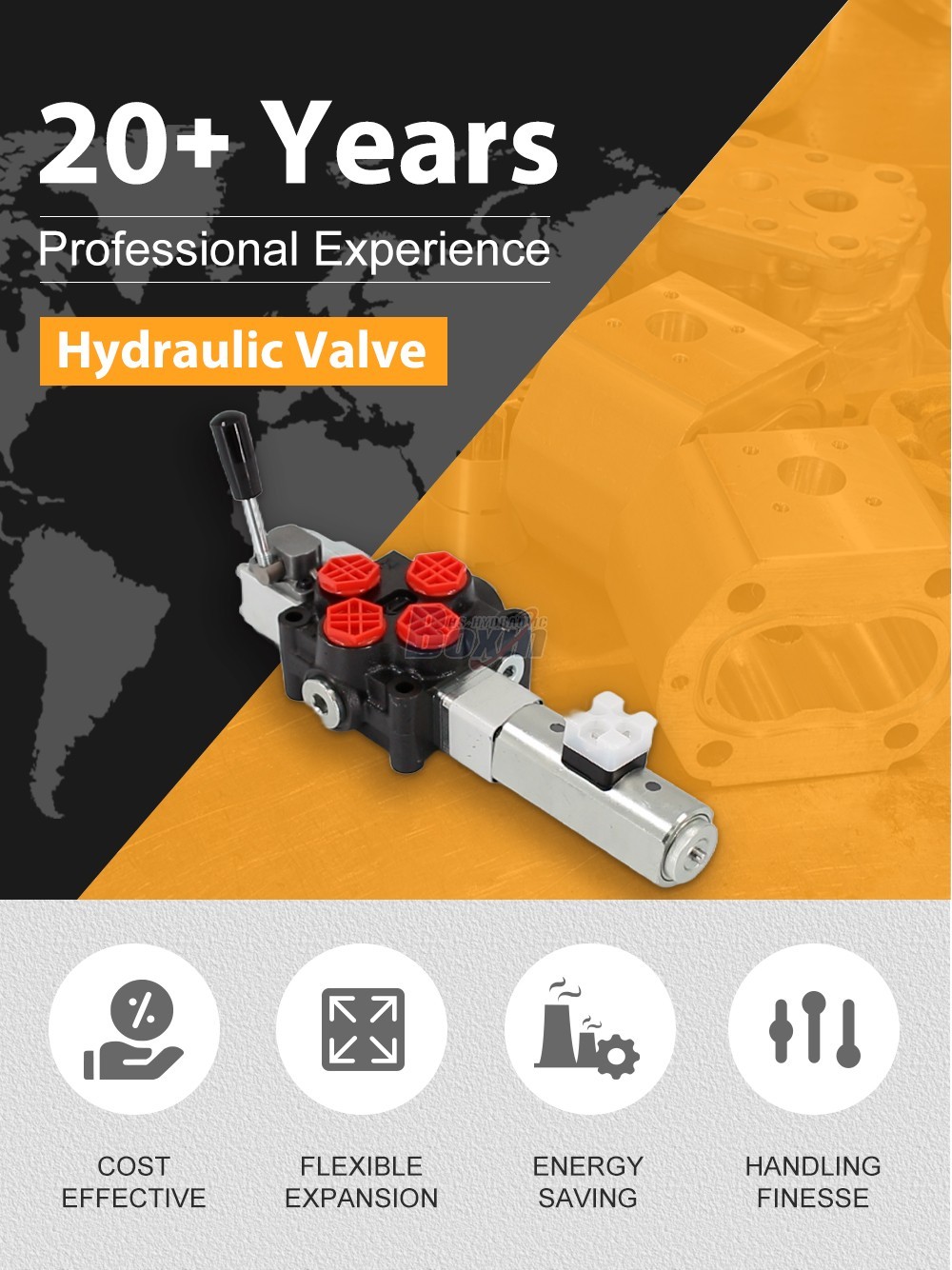 Direct Manufacturer of Q45 Solenoid and Manual 1 Spool Hydraulic Valve detailed image